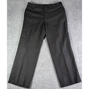 Vtg Polo Ralph Lauren Mens 36x28 Gray Preston 100% Virgin Wool Dress Pants Italy